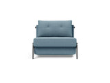 Cubed 90 Chrome stol i 525 Mixed Dance Light Blue, set forfra