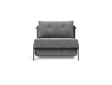Cubed 90 Chrome stol i 563 Twist Charcoal, set forfra
