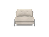 Cubed 90 Chrome stol i 594 Corduroy Ivory, set forfra