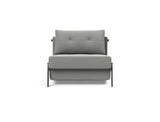 Cubed 90 Chrome stol i 853 Mahoga Dove Grey, set forfra