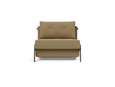 Cubed 90 Chrome stol i 860 Yogia Olive Brown, set forfra