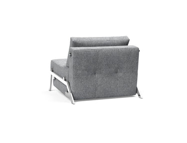 Cubed 90 Chrome stol i 565 Twist Granite, set skråt bagfra