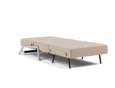 Cubed 90 Chrome stol i 417 Esina Mocha, som seng