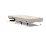 Cubed 90 Chrome stol i 612 Blida Sand Grey, som seng