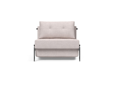 Cubed 90 Alu stol i 300 Weda Sand, set forfra