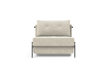 Cubed 90 Alu stol i 357 Taura Off White, set forfra