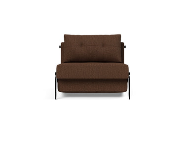 Cubed 90 Alu stol i 359 Taura Cappuccino, set forfra