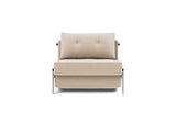 Cubed 90 Alu stol i 410 Esina Almond, set forfra