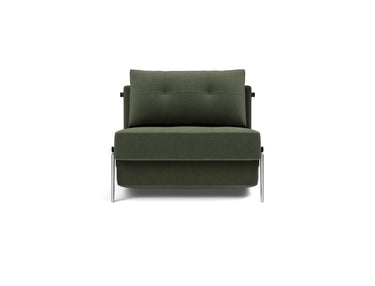 Cubed 90 Alu stol i 413 Esina Olive Green, set forfra