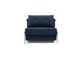 Cubed 90 Alu stol i 414 Esina Indigo Blue, set forfra