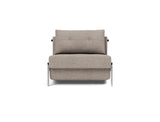 Cubed 90 Alu stol i 472 Yuveno Warm Grey, set forfra