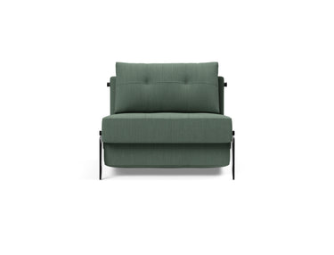 Cubed 90 Alu stol i 518 Elegance Green, set forfra