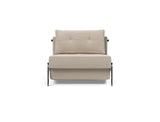 Cubed 90 Alu stol i 612 Blida Sand Grey, set forfra