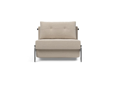 Cubed 90 Alu stol i 612 Blida Sand Grey, set forfra