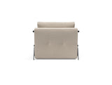 Cubed 90 Alu stol i 612 Blida Sand Grey, set bagfra