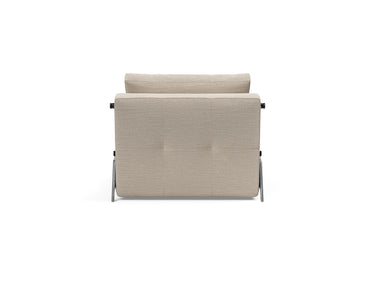 Cubed 90 Alu stol i 612 Blida Sand Grey, set bagfra