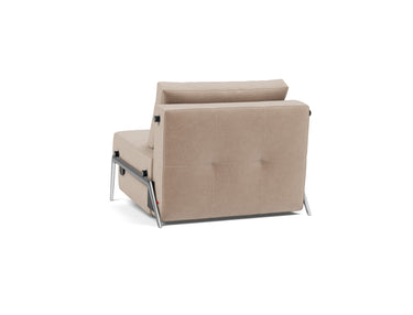 Cubed 90 Alu stol i 417 Esina Mocha, set skråt bagfra