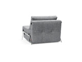 Cubed 90 Alu stol i 565 Twist Granite, set skråt bagfra
