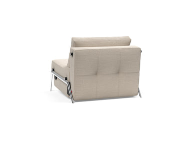 Cubed 90 Alu stol i 612 Blida Sand Grey, set skråt bagfra