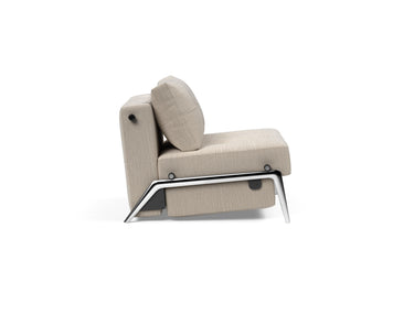 Cubed 90 Alu stol i 612 Blida Sand Grey, set fra siden