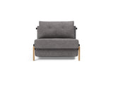 Cubed 90 Wood stol i 282 Avella Warm Grey, set forfra