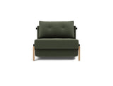 Cubed 90 Wood stol i 413 Esina Olive Green, set forfra