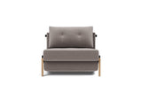 Cubed 90 Wood stol i 418 Esina Truffle, set forfra