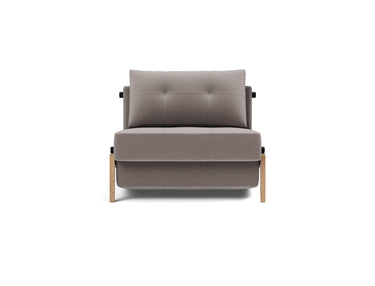 Cubed 90 Wood stol i 418 Esina Truffle, set forfra