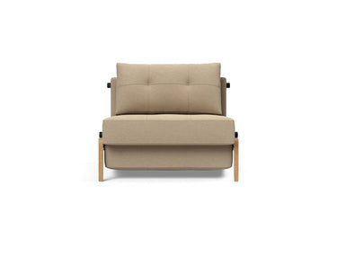 Cubed 90 Wood stol i 587 Phobos Mocha, set forfra