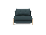 Cubed 90 Wood stol i 851 Mahoga Dark Blue, set forfra