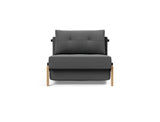 Cubed 90 Wood stol i 852 Mahoga Seal Grey, set forfra