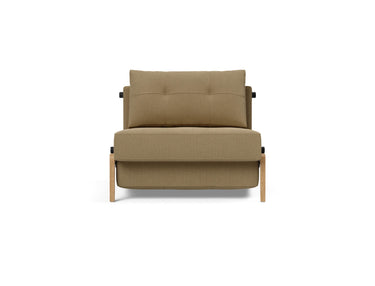 Cubed 90 Wood stol i 860 Yogia Olive Brown, set forfra