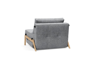 Cubed 90 Wood stol i 565 Twist Granite, set skråt bagfra