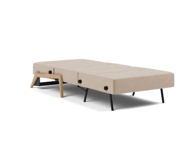 Cubed 90 Wood stol i 417 Esina Mocha, slået ud til seng