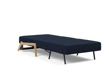Cubed 90 Wood stol i 528 Mixed Dance Blue, slået ud til seng