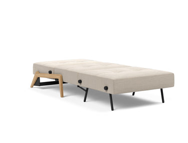 Cubed 90 Wood stol i 612 Blida Sand Grey, slået ud til seng