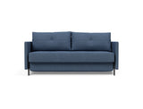 Cubed 160 sovesofa med armlæn i 302 Weda Blue, set forfra