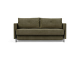 Cubed 160 sovesofa med armlæn i 316 Cordufine Pine Green, set forfra