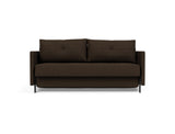 Cubed 160 sovesofa med armlæn i 358 Taura Chocco, set forfra