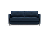 Cubed 160 sovesofa med armlæn i 414 Esina Indigo Blue, set forfra