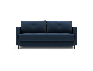Cubed 160 sovesofa med armlæn i 414 Esina Indigo Blue, set forfra