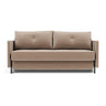Cubed 160 sovesofa med armlæn i 417 Esina Mocha, set forfra