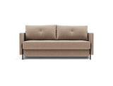 Cubed 160 sovesofa med armlæn i 417 Esina Mocha, set forfra