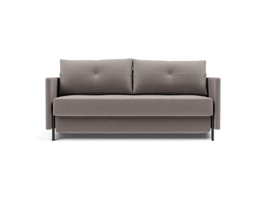 Cubed 160 sovesofa med armlæn i 418 Esina Truffle, set forfra
