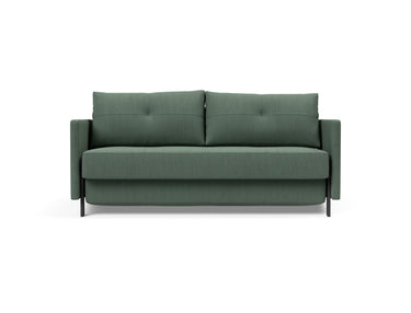 Cubed 160 sovesofa med armlæn i 518 Elegance Green, set forfra