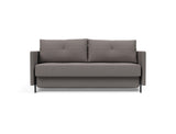 Cubed 160 sovesofa med armlæn i 521 Mixed Dance Grey, set forfra