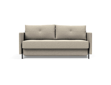 Cubed 160 sovesofa med armlæn i 539 Bouclé Beige, set forfra