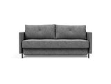 Cubed 160 sovesofa med armlæn i 563 Twist Charcoal, set forfra