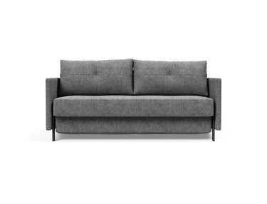 Cubed 160 sovesofa med armlæn i 563 Twist Charcoal, set forfra