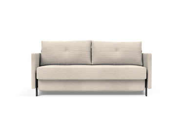 Cubed 160 sovesofa med armlæn i 594 Corduroy Ivory, set forfra
